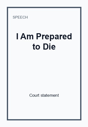 I Am Prepared to Die